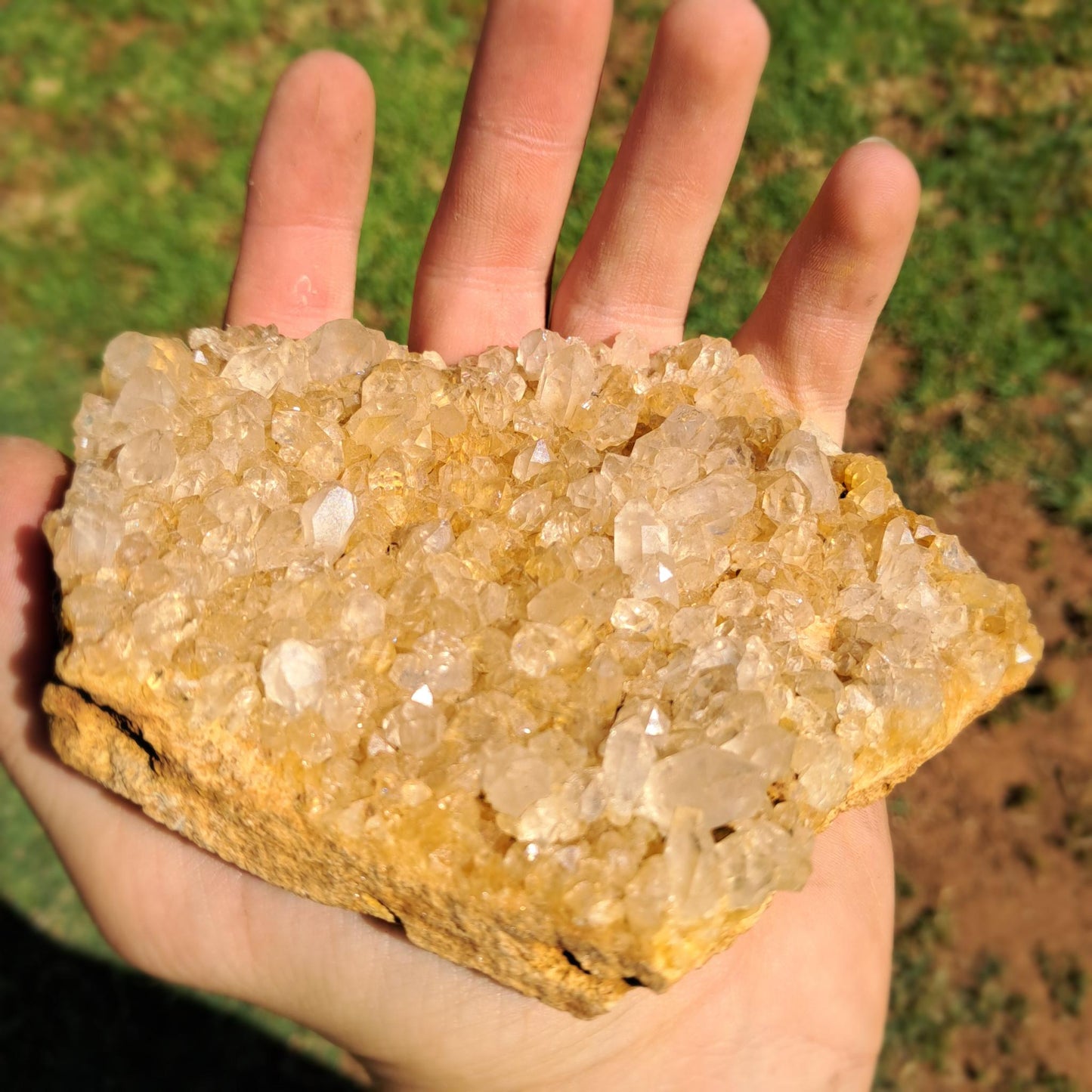 Limonite Quartz Cluster